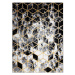 Kusový koberec Gloss 409A 82 3D cubes black/gold/grey 140x190 cm