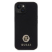 Zadní kryt Guess PU 4G Strass Metal Logo pro Apple iPhone 15, černá