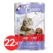 Plaisir Cat kapsička hovězí + krocan 22 × 100 g