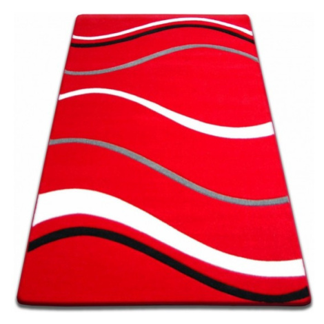 Dywany Lusczow Kusový koberec FOCUS - 8732 mořské vlny / červený