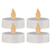 Svíčky LED svítící jantarové, 5,8 cm, 4 ks bílé Anděl Přerov s.r.o.