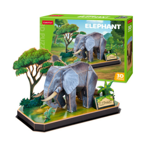 CubicFun - Puzzle 3D Zvířecí kamarádi Slon - 42 dílků