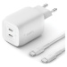 Nabíječka do sítě Belkin Boost 65W, Usb-c 3A GaN Pps +kabel Usb-c/usb-c 2m