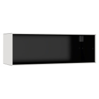 mauser Závěsný otevřený samostatný box, šířka 1155 mm, signální bílá / černá