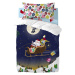 Dětské bavlněné povlečení na peřinu a polštář Mr. Fox Merry Christmas, 100 x 120 cm