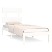 Rám postele bílý masivní dřevo 90 × 200 cm, 3104659
