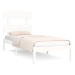 Rám postele bílý masivní dřevo 90 × 200 cm, 3104659