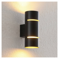 Lindby Lindby Deora LED nástěnné světlo kulaté, černá-měď