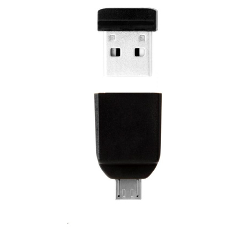 VERBATIM Flash Disk 16GB Store 'n' Stay NANO + micro USB OTG adaptér, USB 2.0, černá