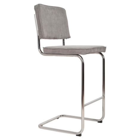 Světle šedá barová židle 113 cm Ridge Rib – Zuiver