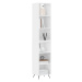 vidaXL Skříň highboard bílá s vysokým leskem 34,5x32,5x180 cm kompozit