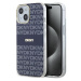 DKNY PC/TPU Repeat Pattern Tonal Stripe Magsafe kryt iPhone 14 modrý