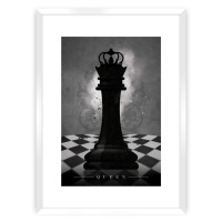 Dekoria Plakát Chess II, 40 x 50 cm, Ramka: Biała