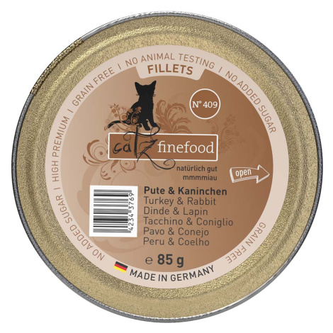 catz finefood Fillets N°409 s krůtím, kuřecím a králičím masem v želé 12 × 85 g