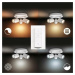 Philips HUE WA Adore koupelnové bodové svítidlo 3x GU10 LED 5W 350lm 2200-6500K IP44, bílá + ovl