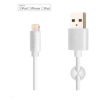 Fixed datový a nabíjecí kabel, USB-A -> Lightning (MFI), 20 W, délka 2 m, bílá