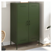 vidaXL Skříň highboard olivově zelená 68 x 39 x 113 cm ocel