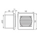 Axiální koupelnový ventilátor Kanlux CYKLON EOL100T 70938 s časovým doběhem