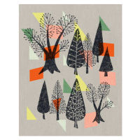 Ilustrace Group of Trees, CSA-Printstock, 30 × 40 cm