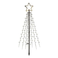 EMOS Kovový LED vánoční strom Ziza s časovačem 180 cm teplá bílá