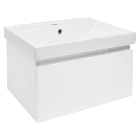 Koupelnová skříňka s umyvadlem SAT B-WAY 59x30x45 cm bílá lesk BWAY60WU1
