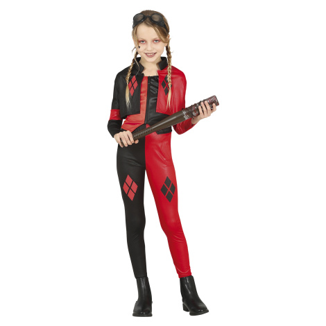 Guirca Dívčí kostým - Harley Quinn červeno/černý Velikost - děti: S