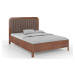Karamelově hnědá dvoulůžková postel z bukového dřeva Skandica Visby Modena, 160 x 200 cm