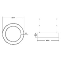 BRUMBERG BRUMBERG Biro Circle Ring10 direct Ø 60 cm DALI stříbrná 840