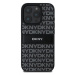 DKNY PU Leather Repeat Pattern Tonal Stripe Zadní Kryt pro iPhone 16 Pro Black