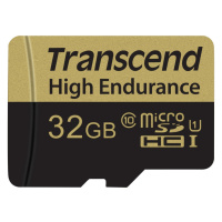 Transcend 32GB microSDHC UHS-I U1 (Class 10) High Endurance MLC průmyslová paměťová karta (s ada