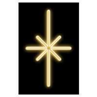 DecoLED LED světelný motiv hvězda polaris, závěsná,14 x 25 cm, teple bílá