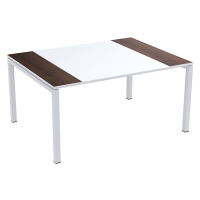 Paperflow Konferenční stůl easyDesk®, v x š x h 750 x 1500 x 1160 mm, bílá/dekor wenge