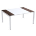 Paperflow Konferenční stůl easyDesk®, v x š x h 750 x 1500 x 1160 mm, bílá/dekor wenge