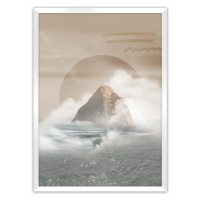 Dekoria Plakát Mountains, 40 x 50 cm, Volba rámku: Bílý