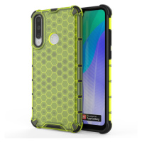 Honeycomb pancéřové pouzdro se silikonovým rámem pro Huawei Y6p green