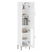 vidaXL Skříň highboard bílá s vysokým leskem 34,5x34x180 cm kompozit