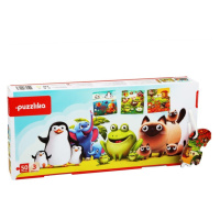PUZZLIKA - 12985 Oblíbené zvířátka 3 v 1 - puzzle 3 obrázky 50 dílků