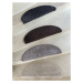 Vopi koberce Nášlapy na schody Capri Lux cream půlkruh, samolepící - 28x65 půlkruh (rozměr včetn