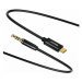 Baseus Yiven Series audio kabel USB-C / 3, 5mm Jack 1, 2m, černá