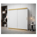 Šatní skříň Abi T Premium Barva korpusu: Bílá + zlatá, Rozměr: 200 cm