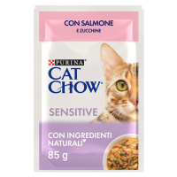 Cat Chow 2 x 26 kapsiček (52 x 85 g) - Sensitive losos a cuketa