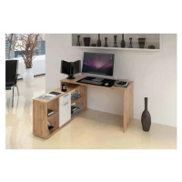 Tempo Kondela PC stůl NOE NEW - dub Wotan / bílá + kupón KONDELA10 na okamžitou slevu 3% (kupón 