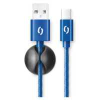 Kabel Aligator Premium 2A, USB-C na USB, 2m, modrá