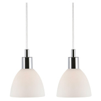 NORDLUX závěsné svítídlo Ray 2-Kit 2x40W E14 chrom opál 63233033