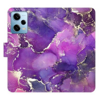 iSaprio flip pouzdro Purple Marble pro Xiaomi Redmi Note 12 Pro 5G / Poco X5 Pro 5G