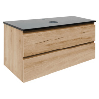 Koupelnová skříňka s krycí deskou z kamene SAT B-Way 99x50x45 cm dub mat BWAY2100OAKTK