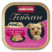 animonda vom Feinsten Mini telecí, šunka a bazalka 32 × 100 g