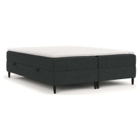 Tmavě šedá boxspring postel s úložným prostorem 160x200 cm Malte – Maison de Rêve