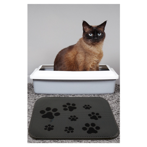 ASIR Podložka pro kočky CAT LITTER MAT TRACE šedá