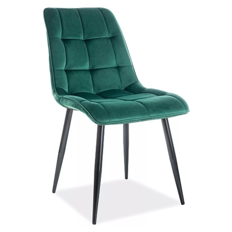 Signal Čalouněná jídelní židle Chic Velvet zelená